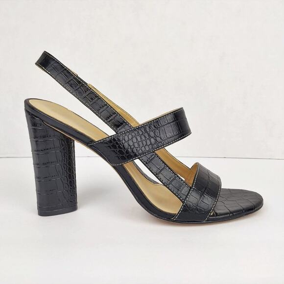 Boutique 9 Black Leather Slingback Sandals - Picture 4 of 8